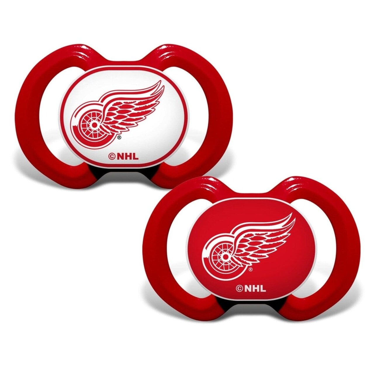 Detroit Red Wings Pacifier 2-Pack Orthodontic Silicone Bpa Free Infant 3 Months+